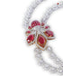 RUBY & PEAR GARLAND NECKLACE